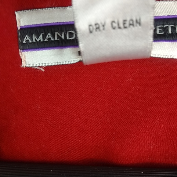 Amanda Smith 14P Black Red Blazer JacketPetite - Picture 2 of 4